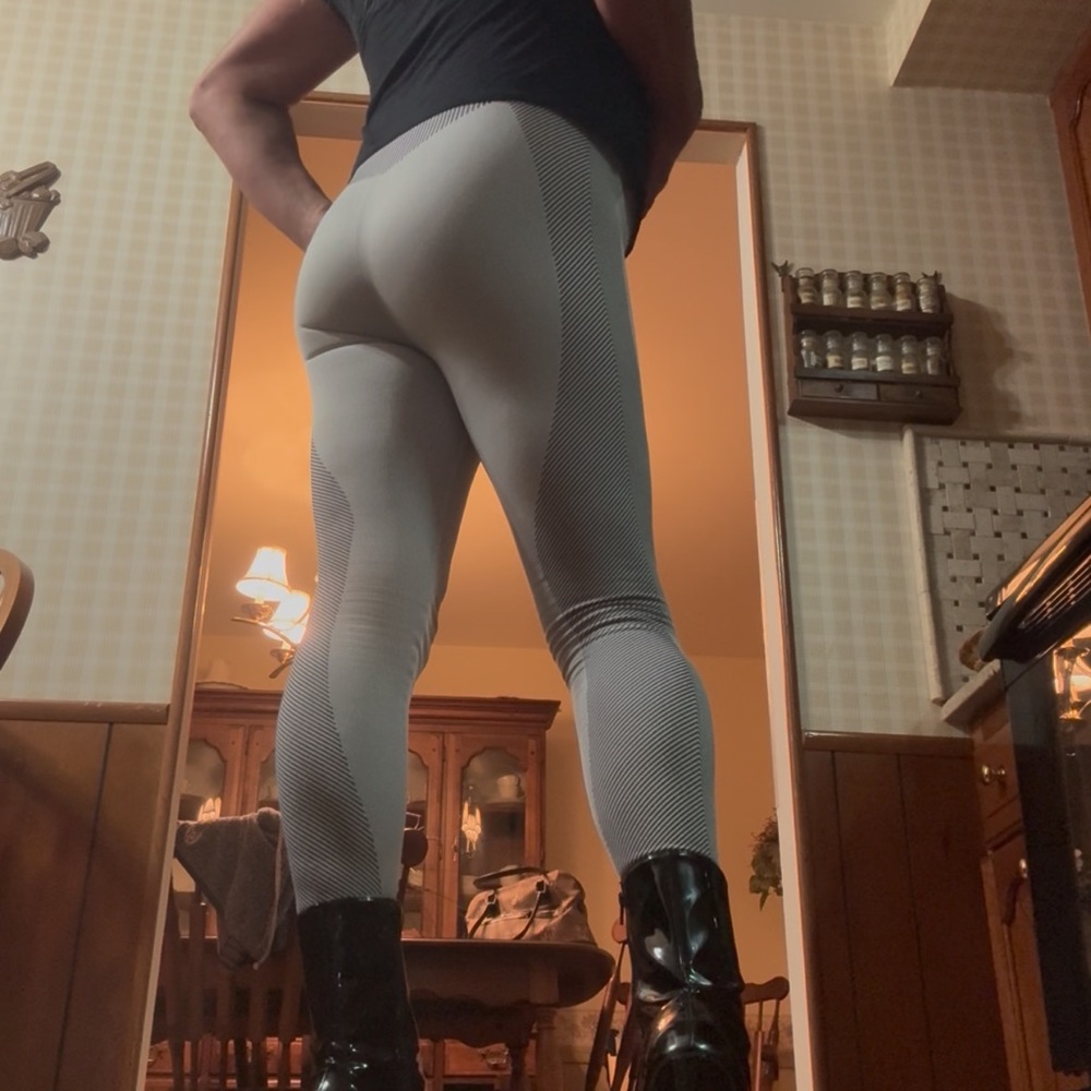 Gray and Black Leggings